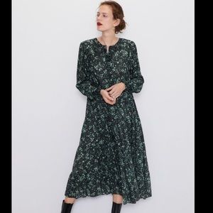 Zara floral printed dress